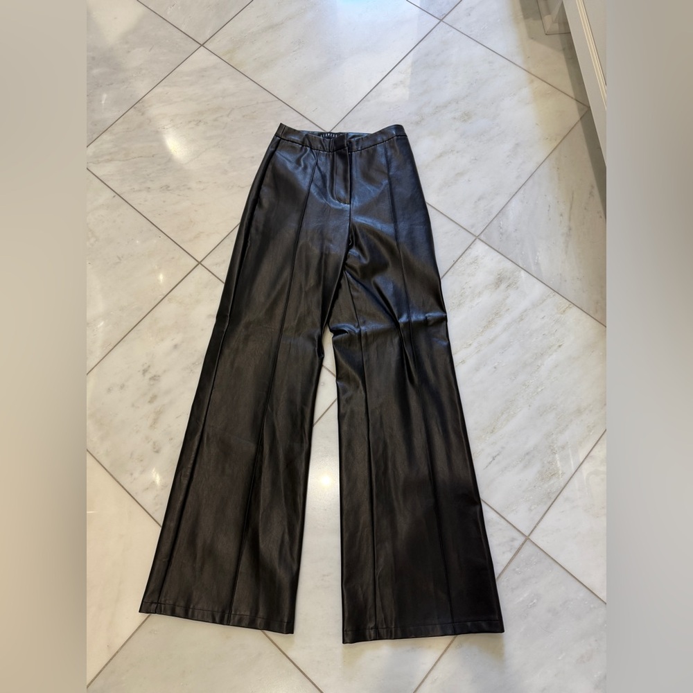 Lioness Black Faux Leather Trousers